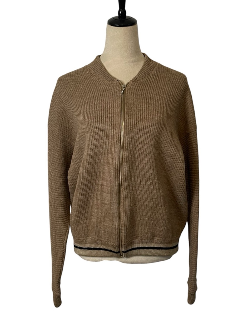 J.Crew Oarsman Label Vintage Wool Zip Front Cardigan